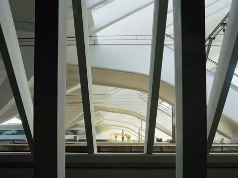 Gare de Liège-Guillemins. Santiago Calatrava.photographies réalisées dans le cadre de la mission confiée par Euro Liège TGV, maître d'œuvre du chantier.