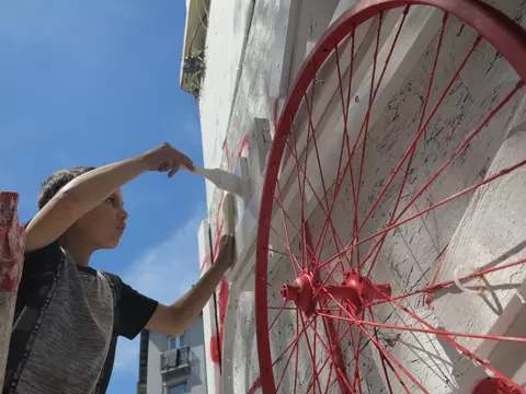 Détail d'un des ateliers participatifs pour co-construire le mur