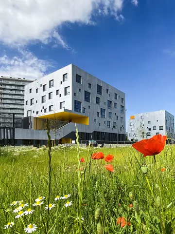 Vue sur les écoles Charmille et Schuman